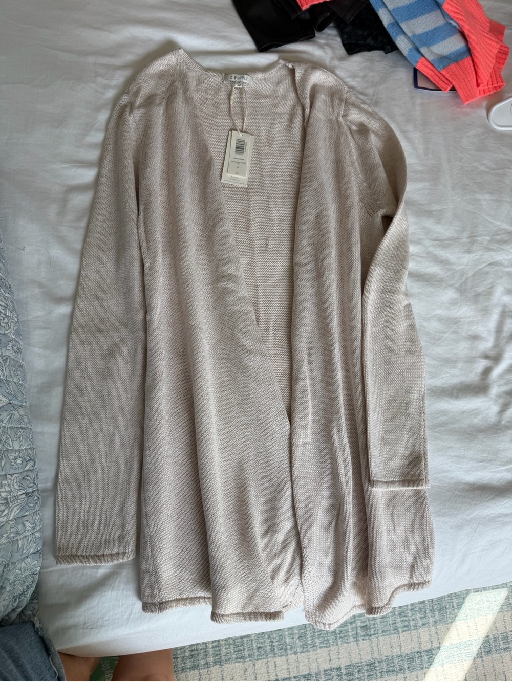 BNWT Z Supply Beige Open-Front Women’s Cardigan Sweater